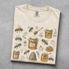 Honey Bee Shirt, Vintage Bee and Honey Graphic Tee,Botanical Wildflower Art,Cottagecore Beekeeper Shirt,Apiary Tee,Entomology Insect Tee