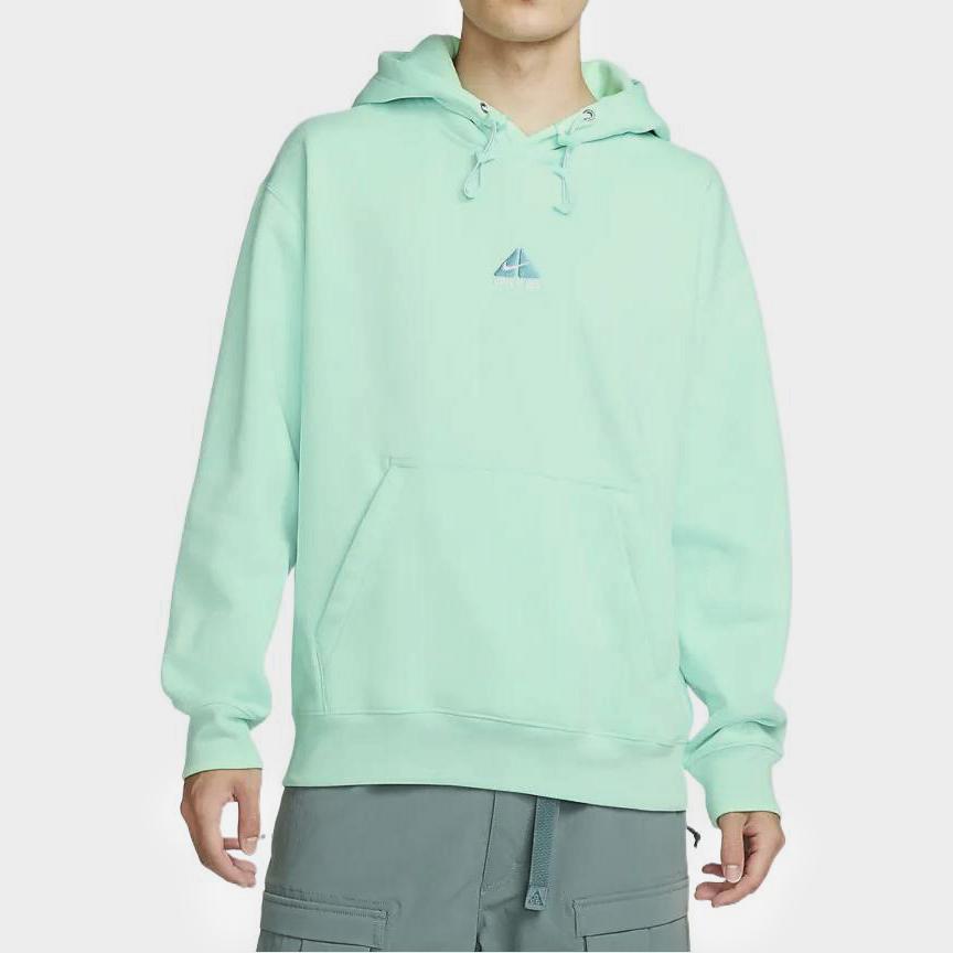 Nike Solid Color Triangle Logo Embroidered Hoodie Men Hoodies Mint DH3088-379