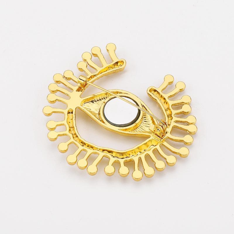 Peculiar Personality Design Blue Eye Brooch, High-end Luxury Diamond-encrusted Clothing Accessories Pin