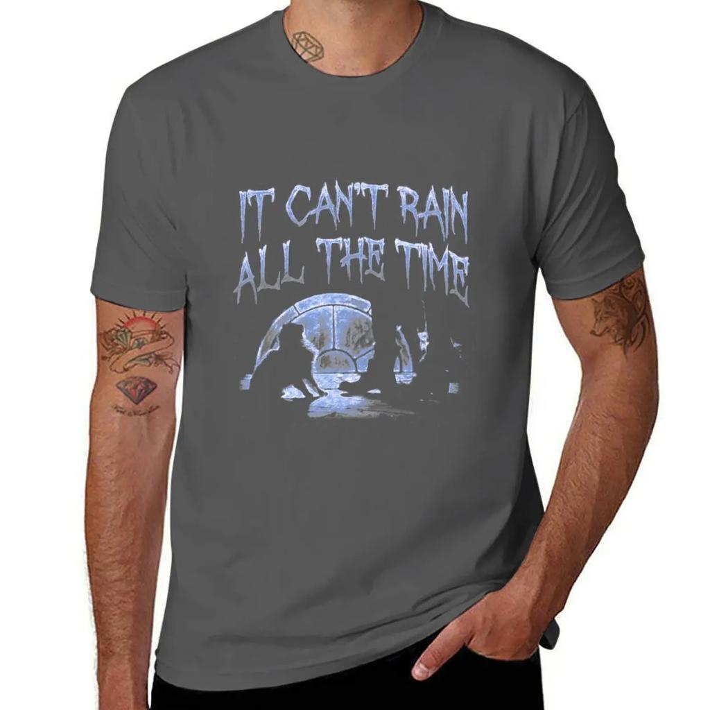 Can't Rain All The Time Deeper Blue T-Shirt korean fashion vintage clothes plain white t shirts men