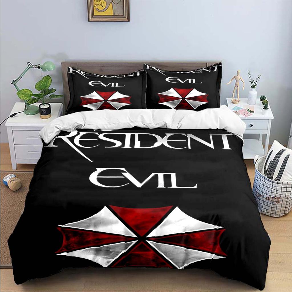 Fashion 3D Movie R-Resident Evil Print Bedding Sets Bed Supplies Set Duvet Cover Bed Comforter Set Bedding Set Luxury Gift