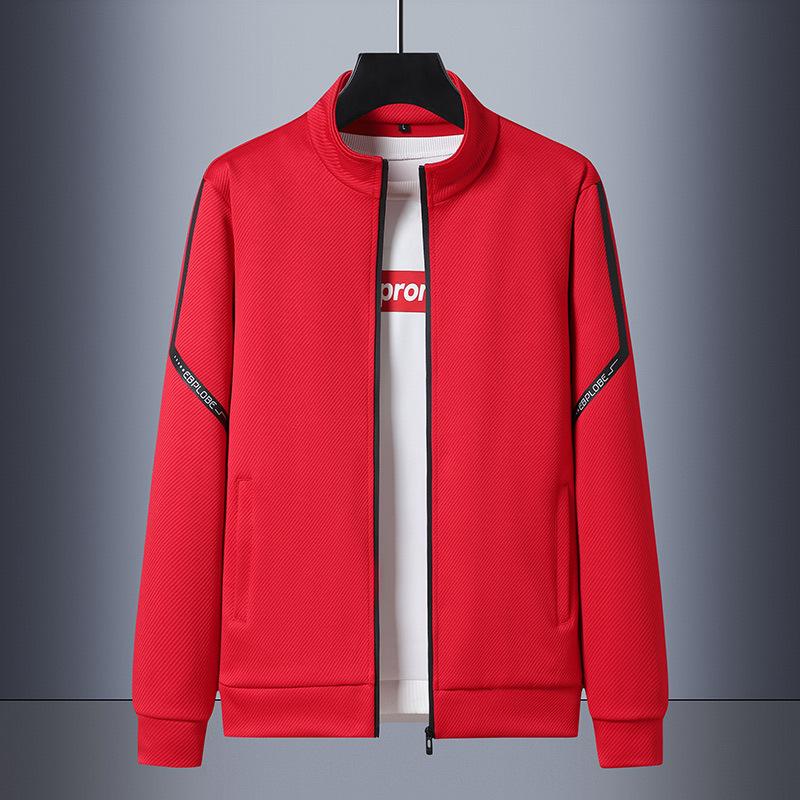 

Куртка нового стиля, повседневная бейсбольная форма для мальчиков, воротник-стойка, универсальная модная брендовая куртка, кардиган, однотонная, большой размер, мужская одежда 7XL