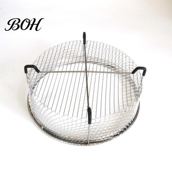 Multi Use Kitchen Frying Basket Stainless Steel Basket, with Handle, Heat Resistant Mesh Strainer, Durable Portable Deep Fryer Tool, for Chips