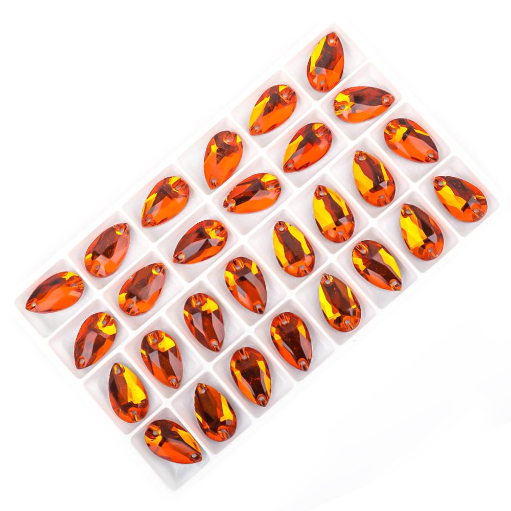 Drop Flatback Sew On Rhinestones Bulk Glass Crystal Stone for Tailoring Materials and Accessories Garment Accessories
