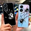 For Oppo Reno8 T Phone Case Reno 8T 5G 4G CPH2481 CPH2505 Elegant Floral Cat Soft Silicone Transparent TPU Lightweight Cases