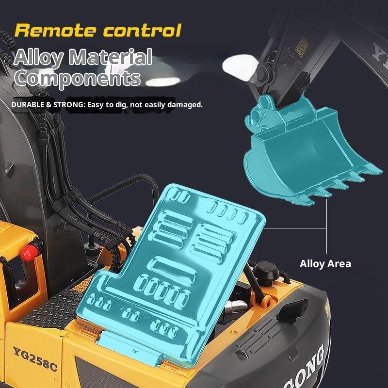 Alloy Remote-Controlled Children'S Plaything Car Wireless Electric Simulation Excavator Excavator Boy Remote-Controlled Engineering Ve