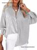 Striped Long-Sleeve Loose Casual Women's Pocket Shirt