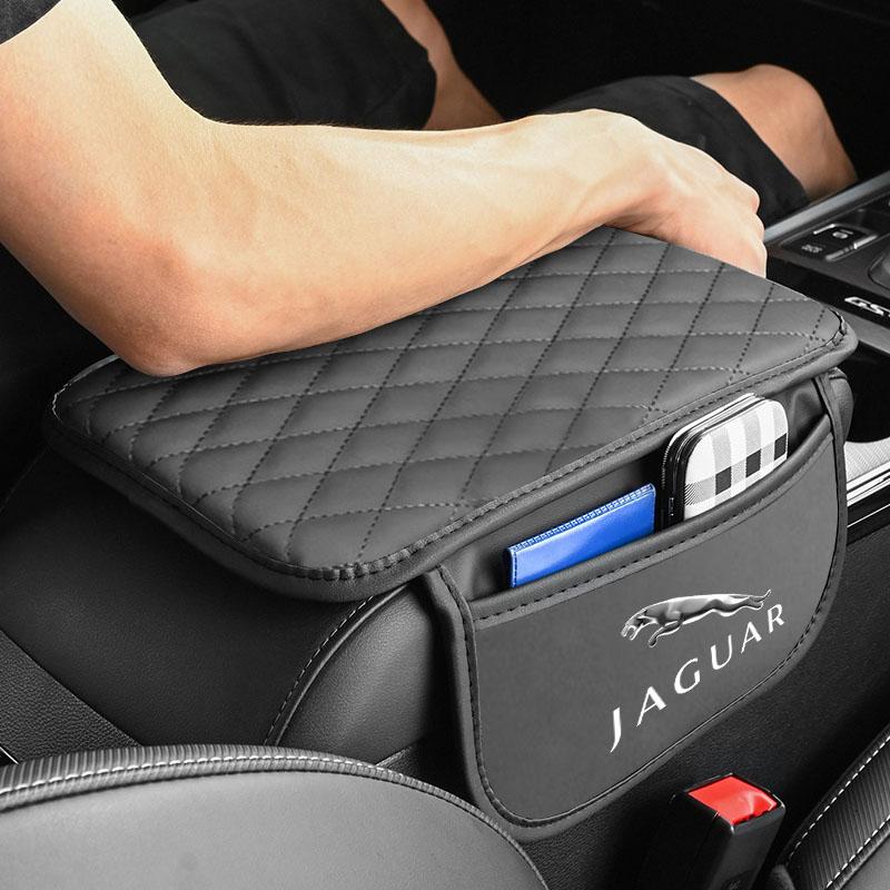 Leather Auto Consoles Car Armrest Cushion with Storage Styling For Jaguar XF XE XJ XJ8 X351 F Pace X Type F Type Necklace Tijera Ropa Llavero