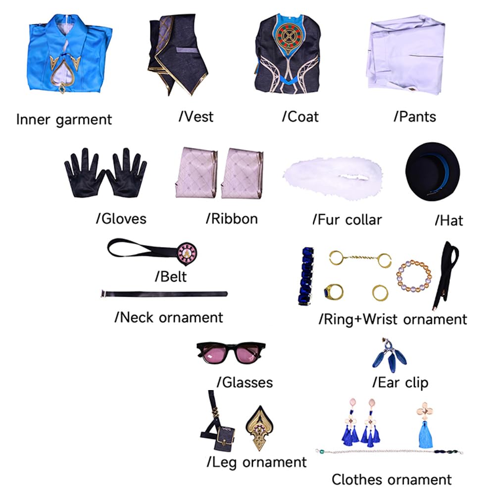 [BASETAKE] Deluxe Edition Honkai Star Rail Cosplay Costume, Aventurine Kafka, Unisex, Christmas, Halloween, Game Costume