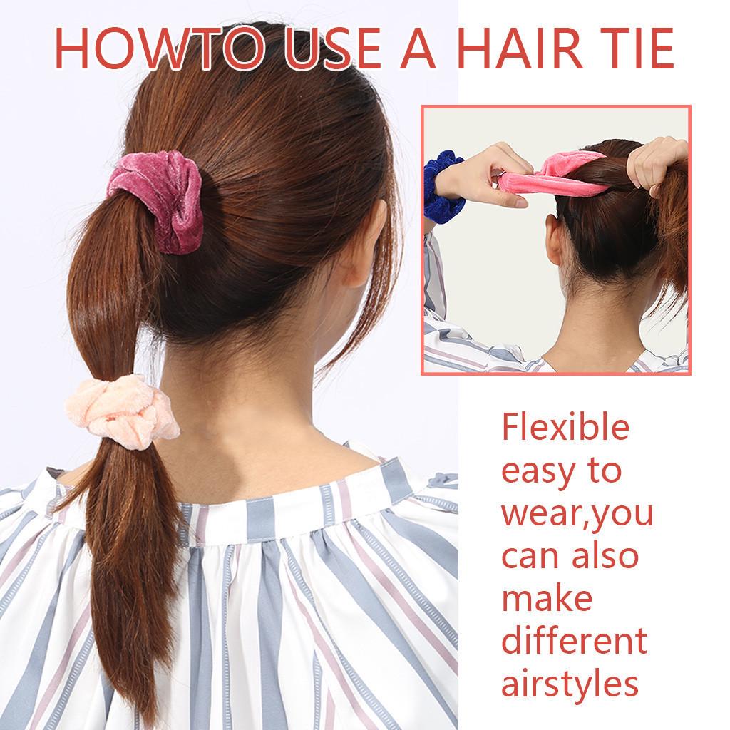 40 Pcs Velvet Elastic Hair Bands for Women or Girls Hair Accessories