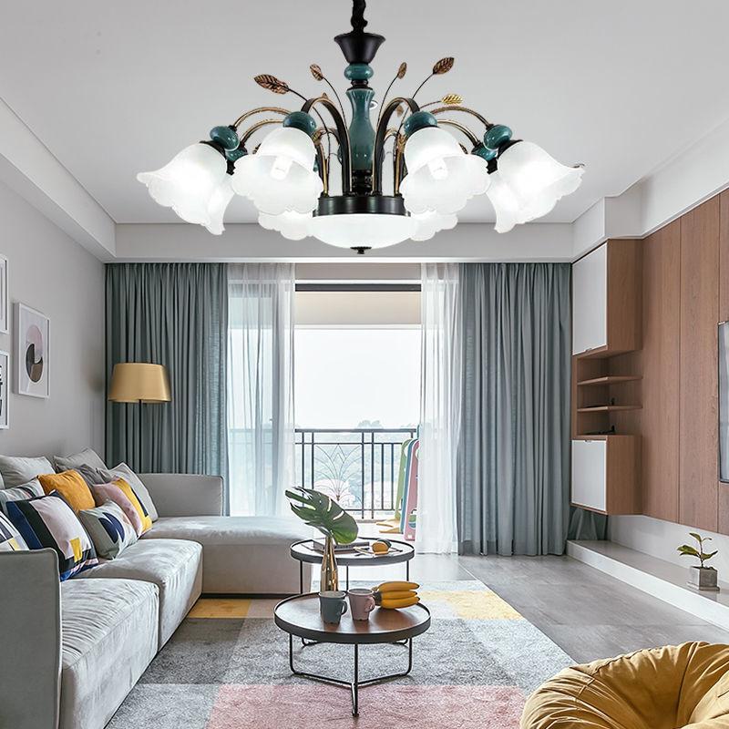 Living Room Light Light Luxury Ceramic Chandelier Modern Minimalist Ceiling Light Bedroom Restaurant Net Red Lighting