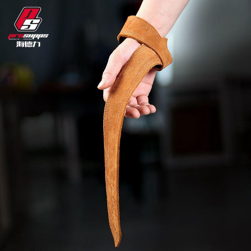 4mm Cowhide Weight lifting Wrist Straps Fitness Bodybuilding Training Gym lifting straps NonSlip Gym Grip Deadlift Pull-up