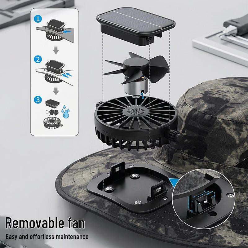 Men's Solar Fan Fishing Sun Hat