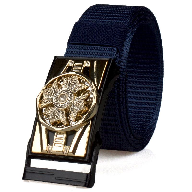 Curea cu cataramă automată pentru bărbați vine și pleacă, curea din pânză, nailon țesut, respirabilă și durabilă, Stall