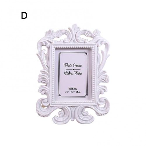 Floral Photo Frame Elliptical Picture Frame Small Baroque Photo Holder Desktop Picture Frame Wedding and Home Decor Gift