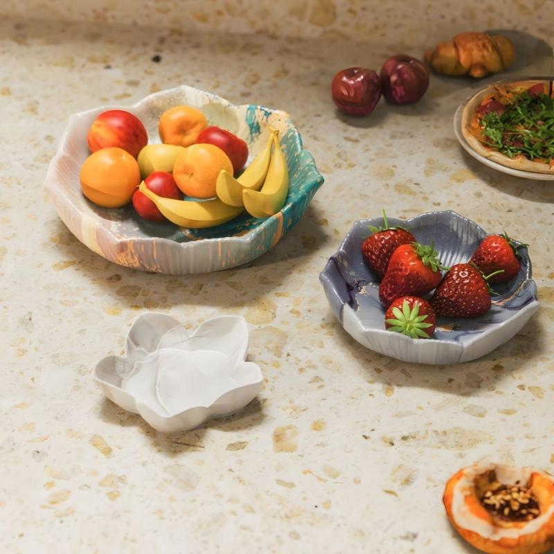 Flower Shaped Storage Tray Mold Epoxy Mould for Handmade Decoration and Gift Making Projects Display Dish Accessories