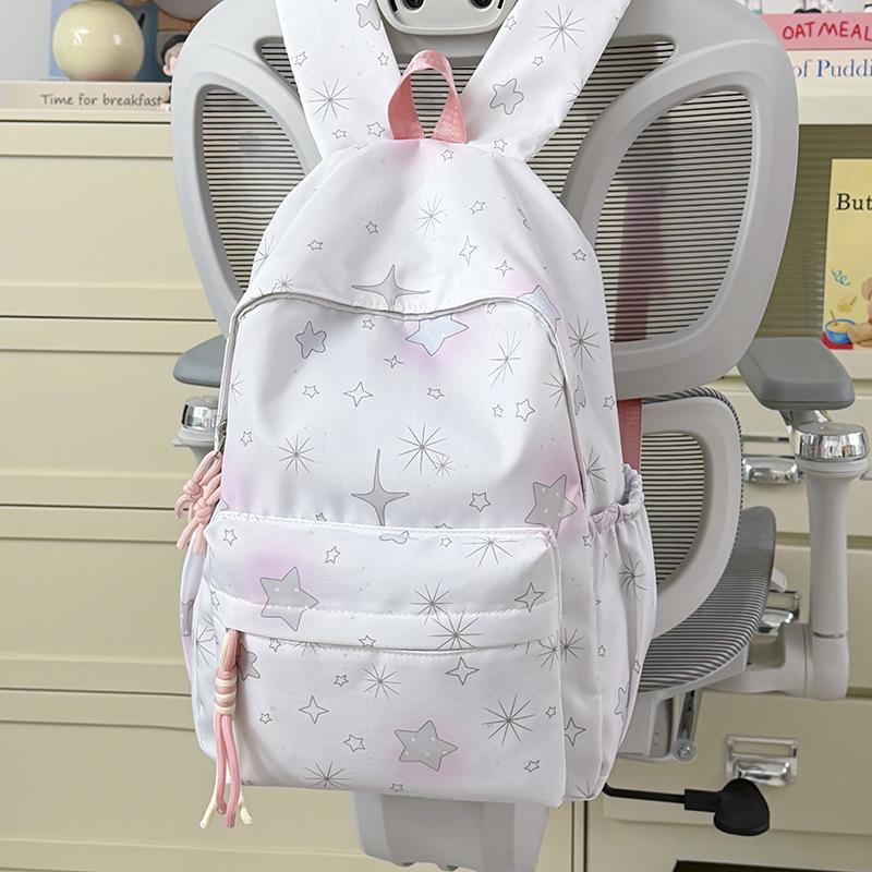 Schoolbag new fresh and sweet printed backpack trend large capacity lightweight student bag commuter travel leisure backpack
