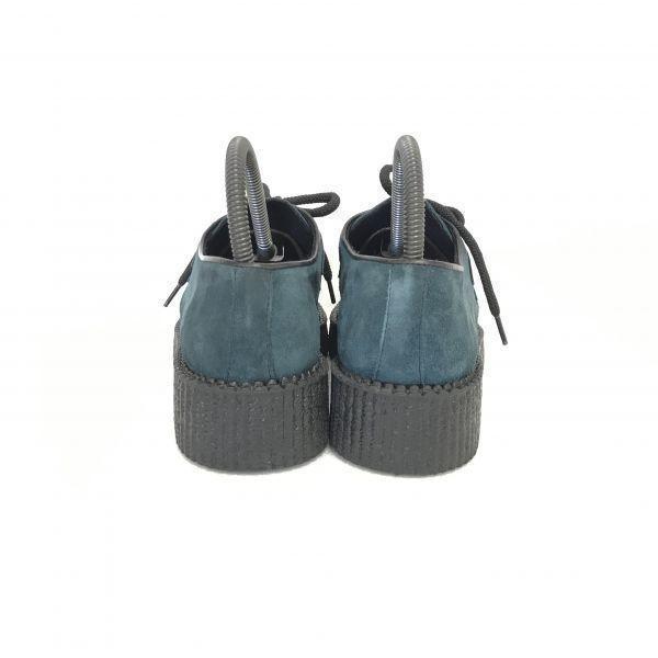 UNDER GROUND/Suede Leather Platform Boots/24.0cm/Blue/Underground Style(USED)