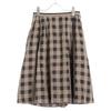 FOXEY Brown 39706 Check Skirt skirt 38 Brown Black CheckUsed
