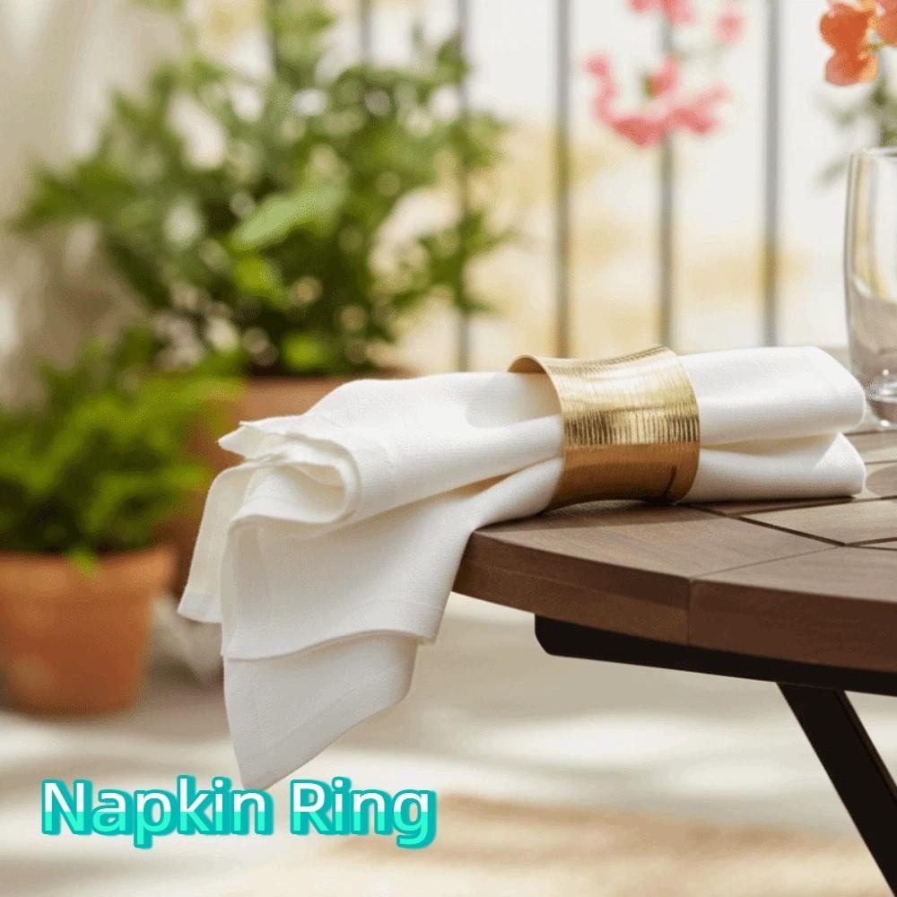 6PCS Luxurious Western-style Napkin Buckle Modern Festive Napkin Buckle Napkin Ring  Event Decor