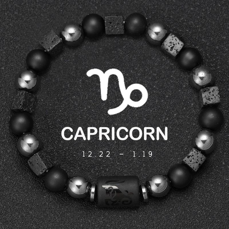 12 Zodiac Natural Stone Bracelets - Cancer, Virgo, Leo, Libra Designs, Ideal Couples & Friendship Gifts, Unisex Jewelry (Pulsera