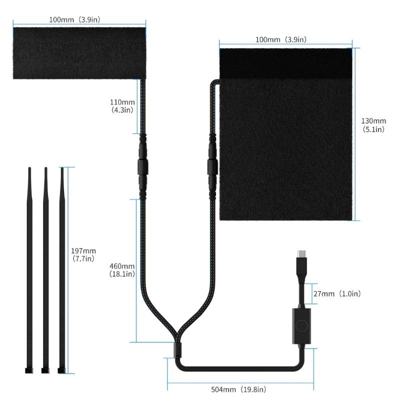Quick Heat Motorcycle Handle Covers for Winter Riding Waterproof Multiple Heat Settings Easy Installation On Scooters
