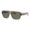 Ray-Ban Corrigan Bio-Based Silver Logo Pilot Sunglasses Men Sunglasses Brown RB4397667882
