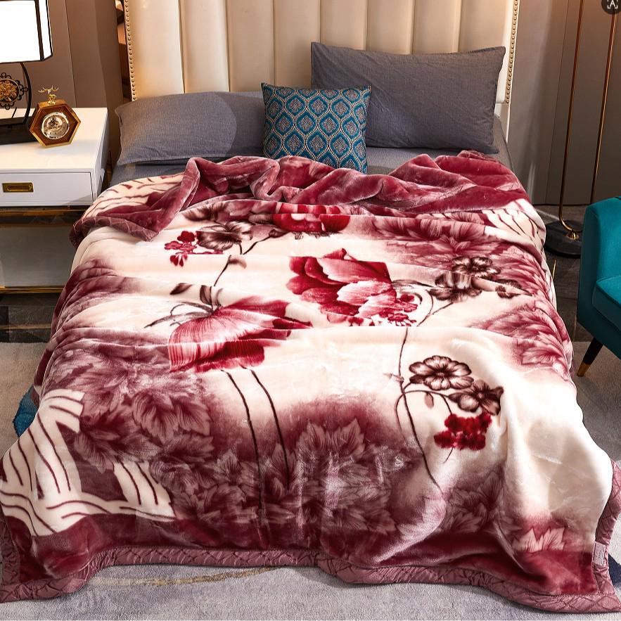 New Double-Layer Raschel Blanket - Thick Winter Nap Cover & Wedding Gift