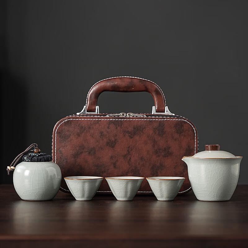 Ru Kiln Portable Ceramic Travel Tea Set