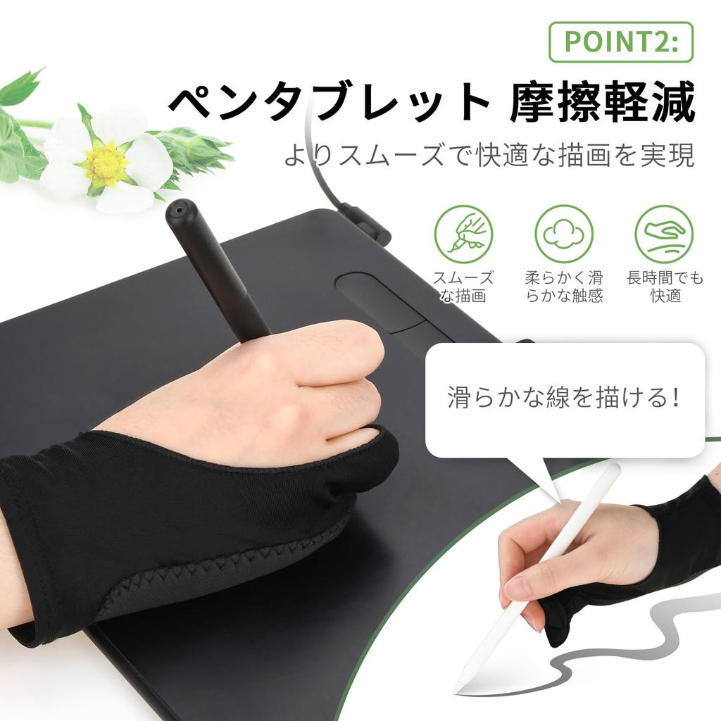 Drafting Illustration Prevents Stain Pen Liquid For Super Comfortable Gloves, Two-Finger Gloves, 2-Piece Set, Gloves, Malfunctions, Resistant,