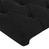 Tête de lit - Maison Exclusive - Velours noir - 90 x 7 x 118/128 cm réglable - Pieds bois stables
