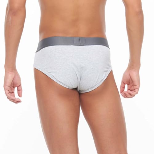 Emporio Armani Iconic Logo Band Hip Briefs, Men's Underwear, EU Size, Gift, 54047296 (54047296-4-94), 94. Medium Gray