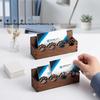 Pet-Themed Wooden Paw Print Business Card Holder & Postcard Display Stand