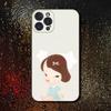 Cute Y-Yoshitomo Nara Phone Case For iPhone 6,17,16,15,14,13,12,11 Plus,Pro Max,XS,X,XR,SE,Mini,8,7,Soft Silicone Black Cover