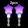2pcs Heart Star Lightstick Glow Light Rods Concert Luminous Stick Flash Sticks Wedding Party Atmosphere Props