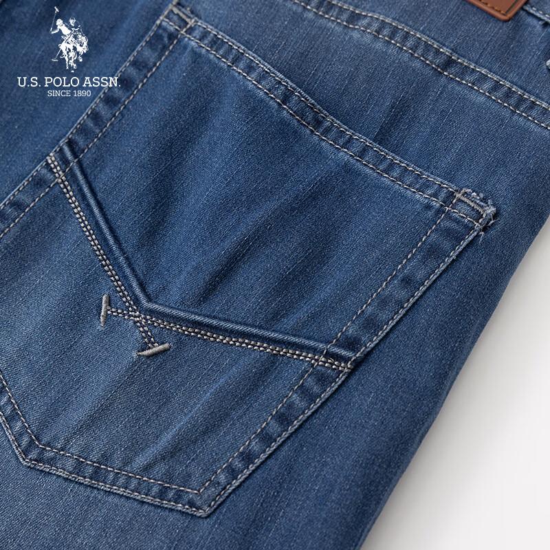 U.S. Polo Assn. Herrjeans med rak passform i lyocell för business casual