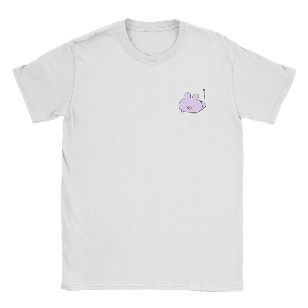 Unisex T Shirt Asamimichaan Cute Asamimi Pink Chilling With Blue T Shirts Popular Summer Tee Shirt Cotton Tops Plus Size 6xl