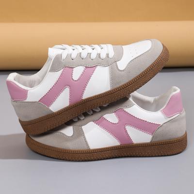 New Pink Ladies Leisure and Comfortable Shoes In Spring Autumn Soft-soled Leather Fashion Shoe Sports Shoes Women Sneakers