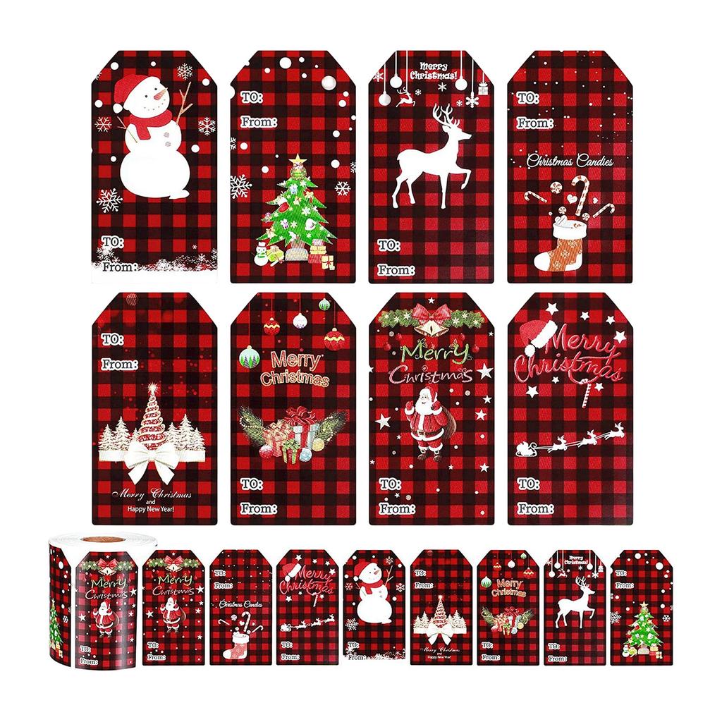 300 Stickers Roll Pack Christmas Holiday Decoration Gift Series Self Adhesive Stickers And Labels