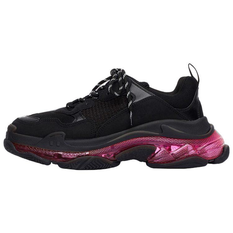 Balenciaga Triple S 'Clear Sole Black Pink Neon' Women's 544351W2FR11053
