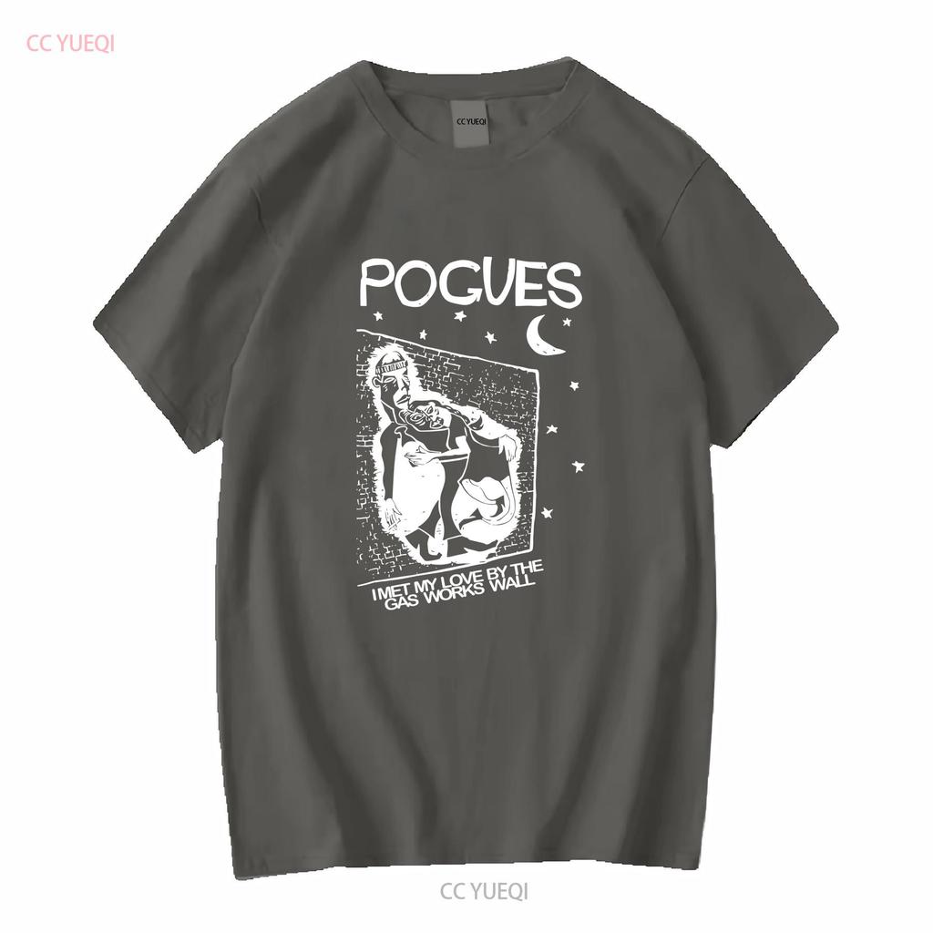 I MET MY LOVE The Pogues Band Shane MacGowan T Shirt Black S 5XL CC4493 long or short sleeves vintage Washed Casual Stylish