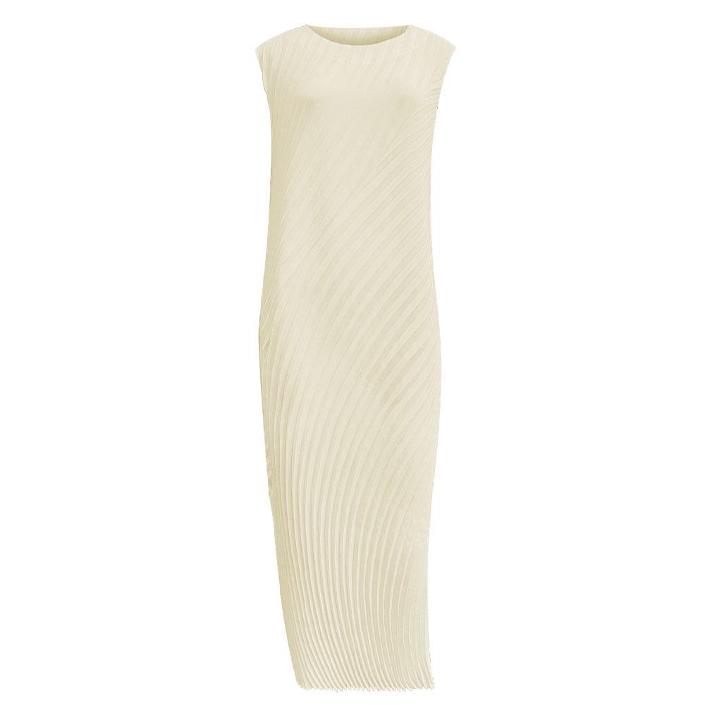 Women's Spring/Summer 2025 Sleeveless Slim Fit Pleated Dress In New French Style