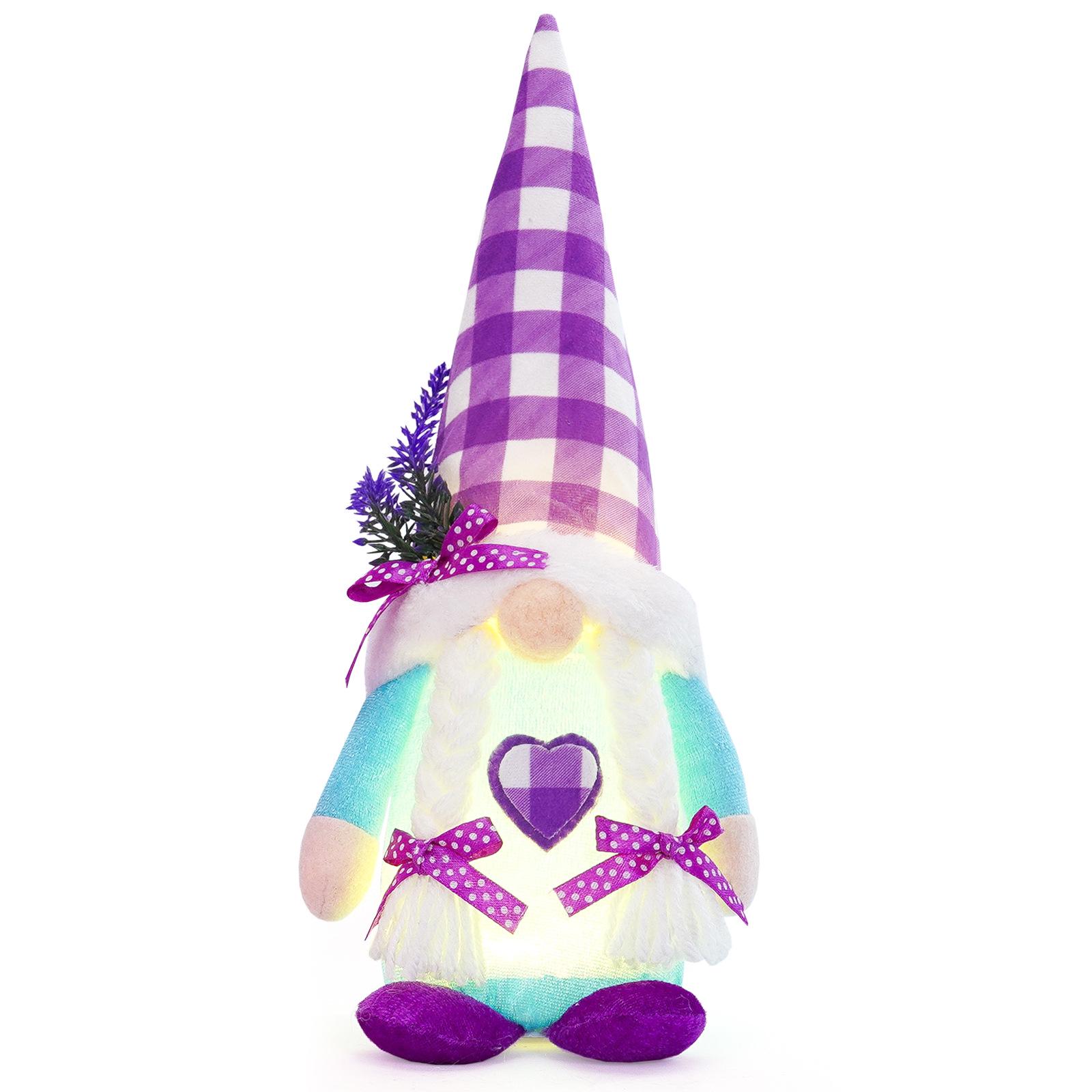 Lavender Series Luminous Faceless Doll Ornament