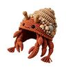 Handmade Yarn Crafts Animal Hood Hat Crochet Kit, DIY Earflap Craft Complete Knitting Materials Cute Crafting Project for Adults Teens, Gift