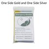 Gold/Silver Emergency And Survival Foil Thermal Space Blanket Camping Blankets For Outdoors Hiking Marathons All Weather Conditi