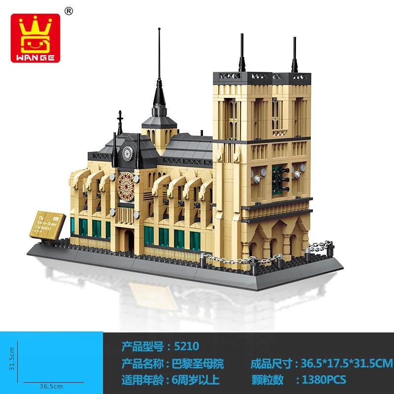 City World Famous Architecture Model Building Blocks Creative Eiffel Tower Taj Maha Villa House Bricks Toy for Children Adult