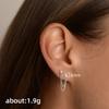 Fashionable Chain Synthetic Zircon Earrings, Elegant and Minimalist Eye-catching Jewelry, Suitable for Daily Wear and Gift Giving