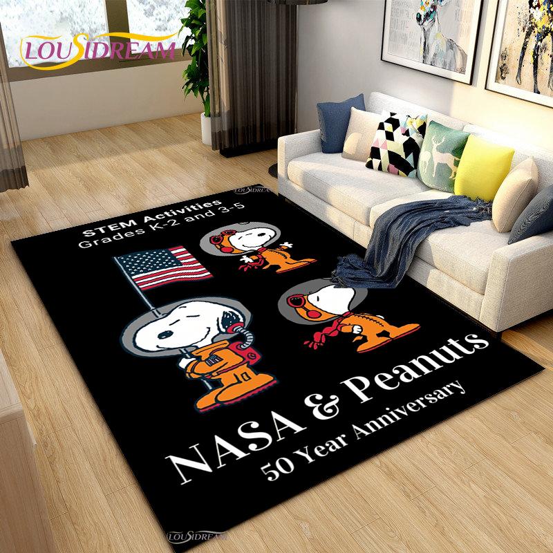 Snoopy Cartoon Anime Carpet for Living Room Bedroom Rug Kids Door Unslip Floor Mat Birthday Gift Photography Props Alfombra Rug