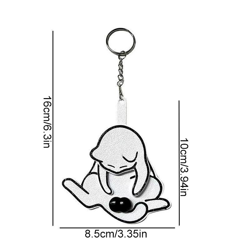Explosive creative mischief cat rotatable keychain backpack pendant figurine gift toy
