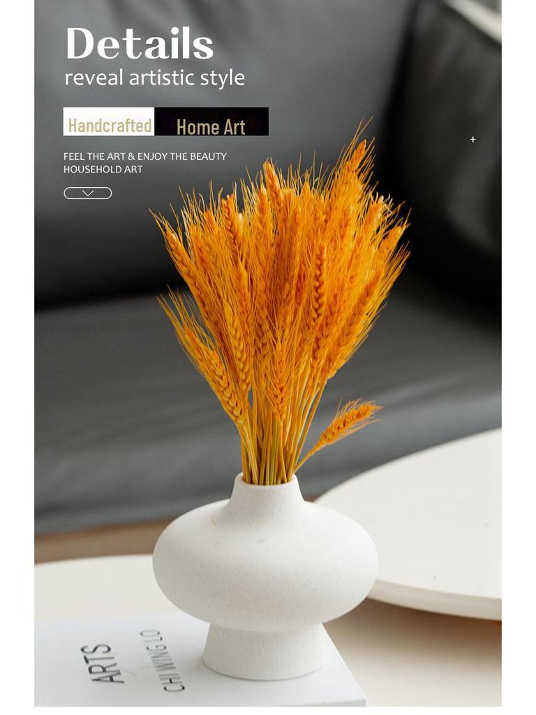 Nordic Cream Style Ceramic Vase - Unique Shape for High-Grade Home Decor